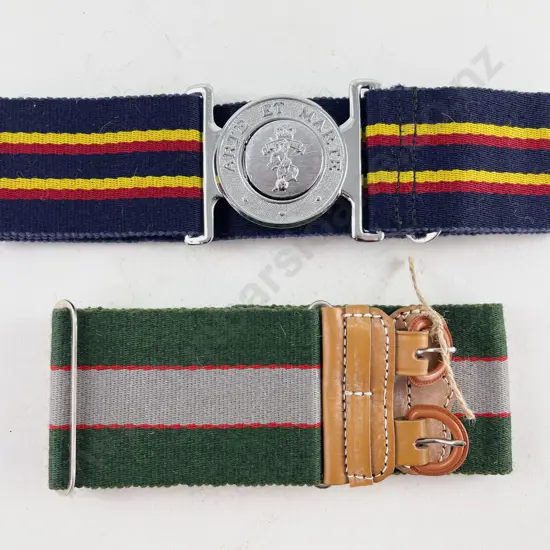 Royal NZ Electrical and Mechanical Engineers Stable Belt and Intelligence Corps Belt