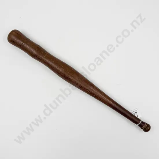 Antique Hardwood Metal Weight Hand Baton