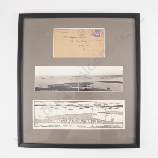 Framed Photograph German Fleet in Scapa Flow 28-5-19