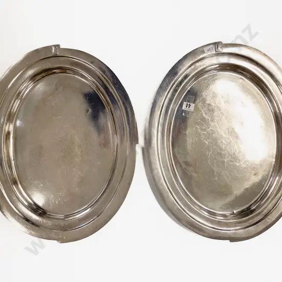 Pair of Claridge's Oval S/P Platters