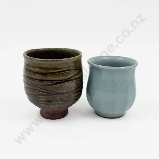 Mirek Smisek Tea Bowl together with Celadon Glaze