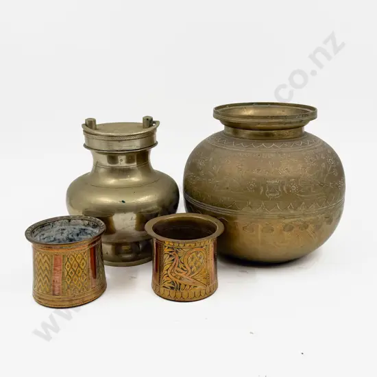 Four Pieces of Assorted Brassware