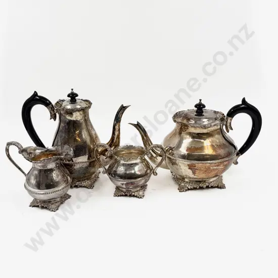 Cased S/P Four Piece Tea Set