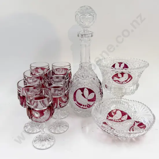 Ten Pieces of Assorted Pressed Glassware