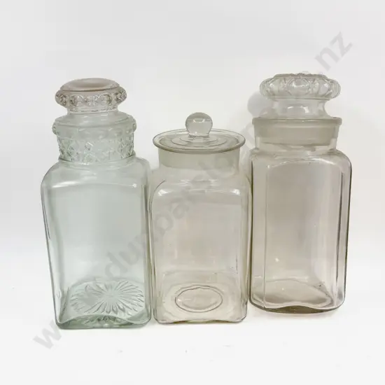 Three Antique Lolly Jars