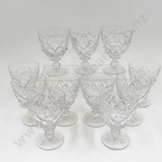 Eleven Harbridge Crystal Glasses