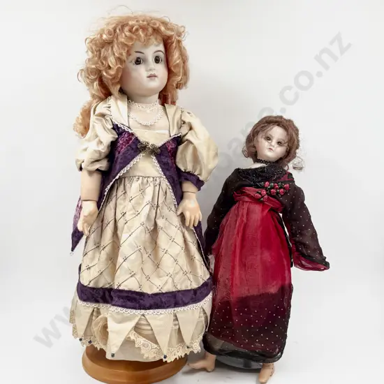 Two New Bisque Dolls 53cm and 30cm