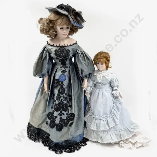 Two New Bisque Dolls 60cm and 40cm