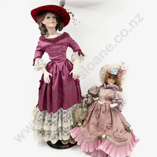 Two New Bisque Dolls 60cm and 40cm