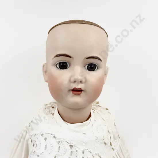 New Bisque Doll with composition body and wearing vintage costume 80cm