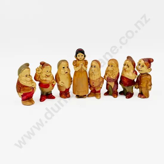 Vintage Celluloid on Plastic Made in Japan Snow White and the Seven Dwarfs