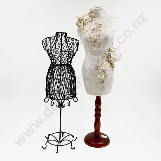 Two Table Top Mannequin Dummy Displays