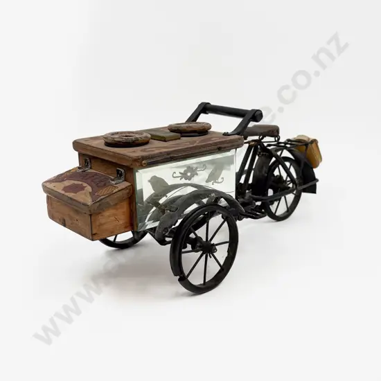 Wood and Metal Model Vending Bicycle