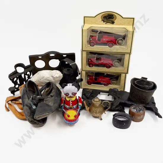 Assorted Toys with Cast Iron Stove (incomplete)