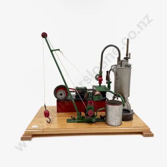 Scratch Built Horizontal and Vertical Steam Engine with Crane Tool