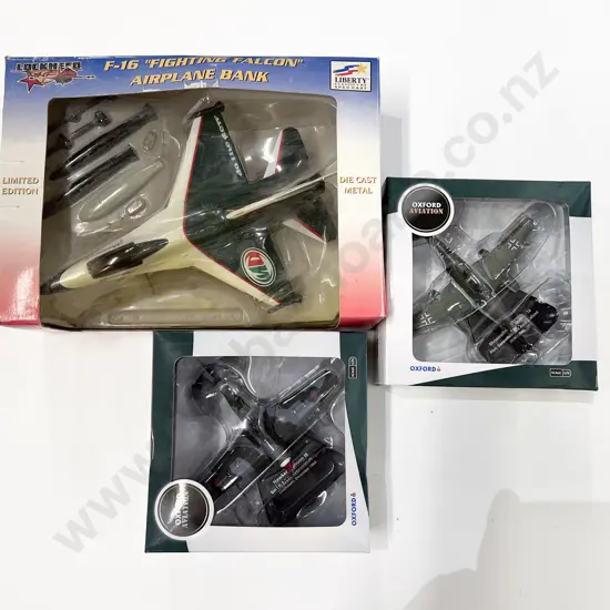 Boxed Three Jet Fighter Models