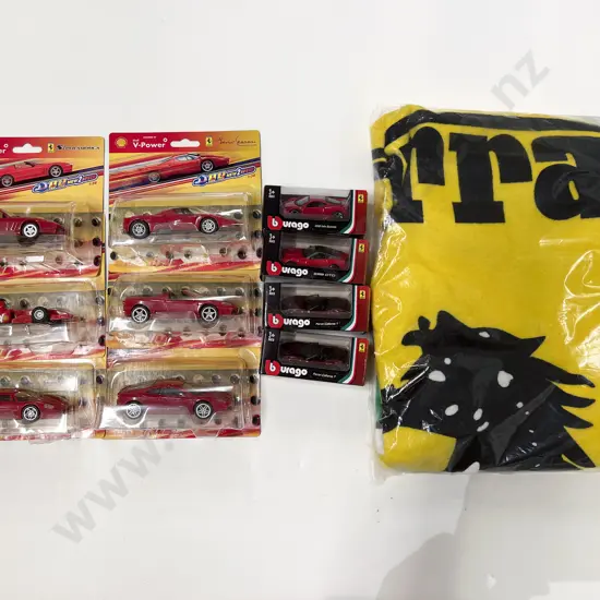 Various Farrari Models (10) and Beach Towel