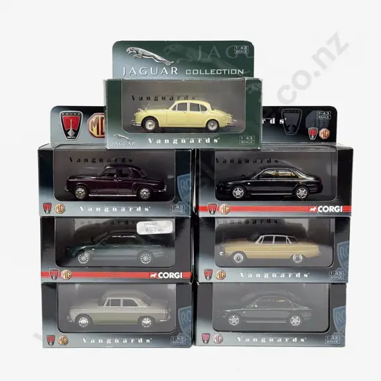 Boxed Seven Vanguards Rover and MG Models