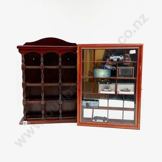 Two Wooden Wall Mountain Display Shelves