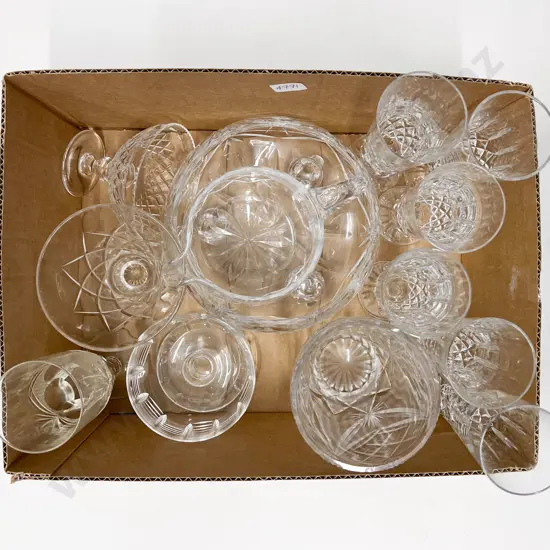 Box of Assorted Crystal and Glassware