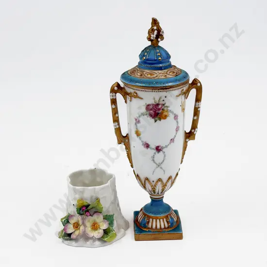 Royal Worcester Lidded Pedestal Vase together with Other Worcester Vase