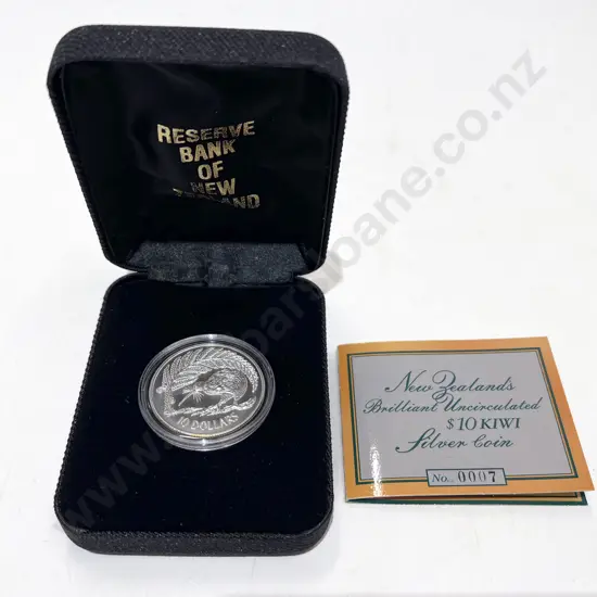 NZ 1998 Kiwi Silver $10 Proof Coin No0007