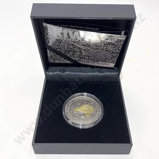 NZ Unopened 2019 Brown Kiwi 1 Oz Silver Proof Coin Ltd Ed 0862