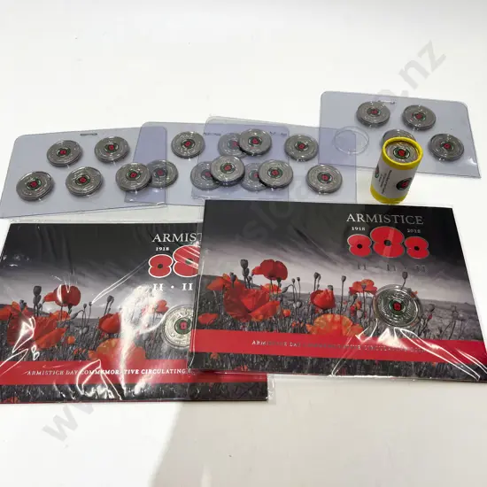 NZ 2018 Unopened Two Comm Circulating 50cent Packs 5x4plastic packs and 20 piece roll