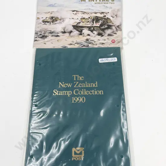 NZ Stamp Collection 1990 and Peter McIntyre's WWII Stamp Pack