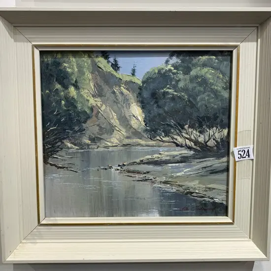 Aston Greathead - Greta Cutting North Canterbury - Oil on board