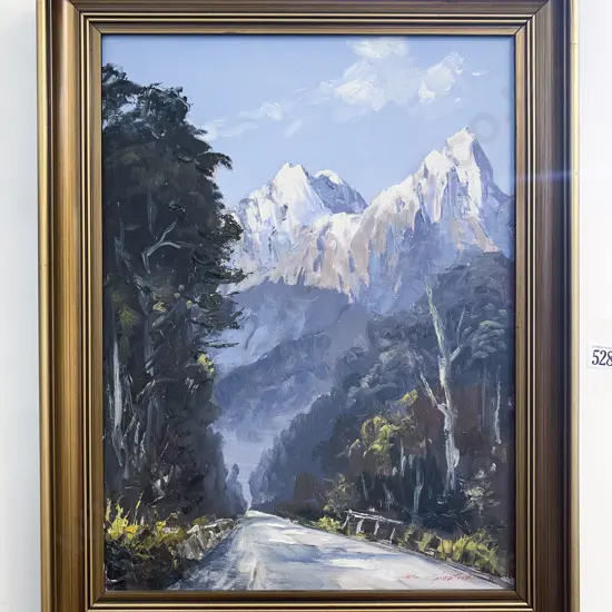 Aston Greathead - Through Haast Pass - Oil on board