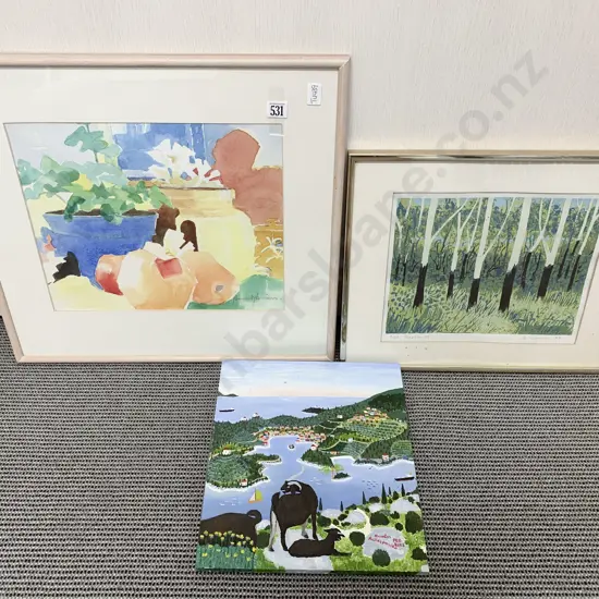 Margaret Harrison - Delight - W/C and Two Others