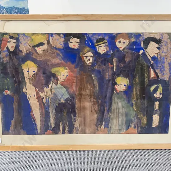 Unknown Artist -  Figural Study - Mixed Media on paper