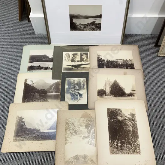 Burton Bros. Framed Photograph Bullers Gorge with Assorted loose Photography Works
