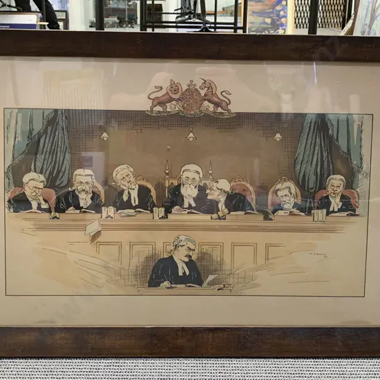 Walter Arminger Bowring (1874-1931) - Study of Judges - Coloured Lithograph