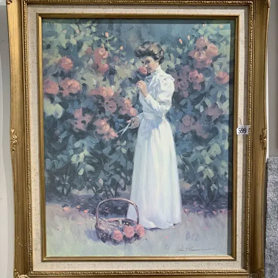 After Tom Browning - The Rose Garden - Franklin Mint Print