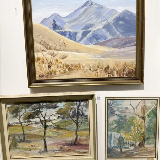 Three Molly O'Toole Scene Oil Works