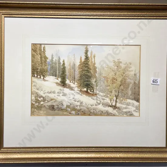 Indistinctly Signed - Hillside Study - W/C