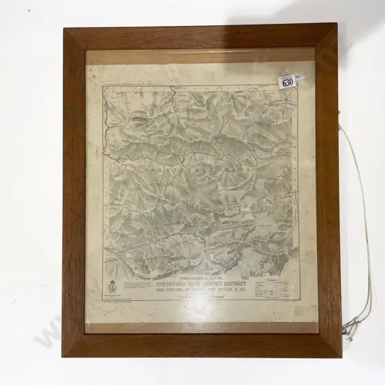 Vintage Topographical Map of Witcombe Pass