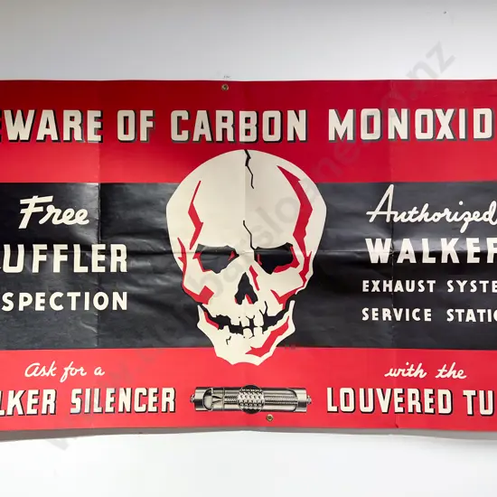 Beware of Carbon Monoxide! - Large vintage Poster
