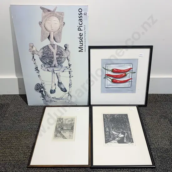 Four Assorted Framed Works