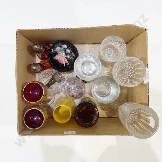 Box Qty of Assorted Crystal and Glassware etc