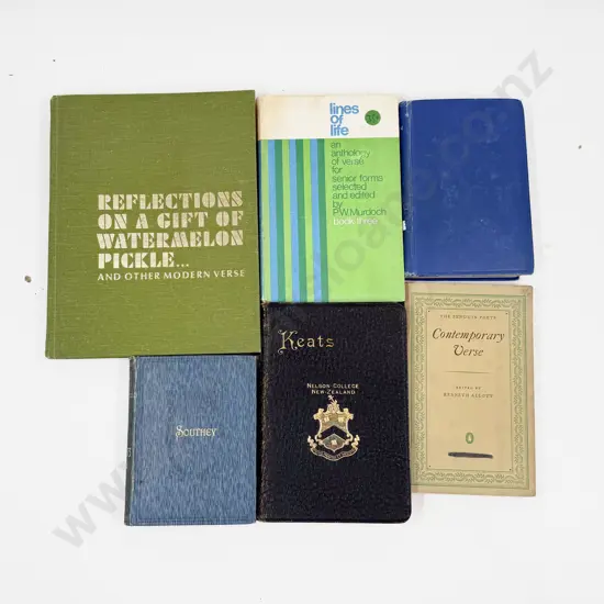 Small Qty of Assorted Vintage Poetry Reference including Keats