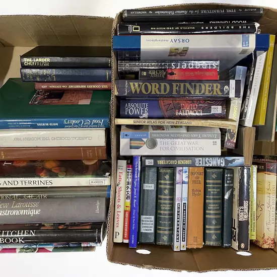 Two Boxes of Assorted Books
