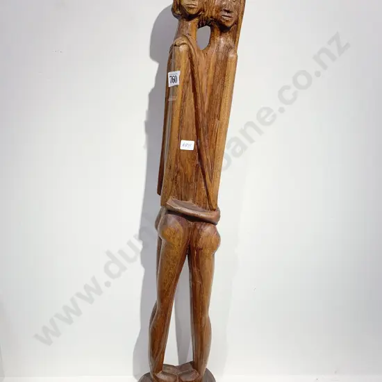 Carved Floor Standing  Wooden Figure Group