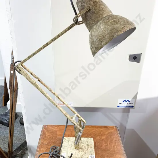 Early 3 Spring Mid Century Angle Poise Lamp With Scumbled Finish