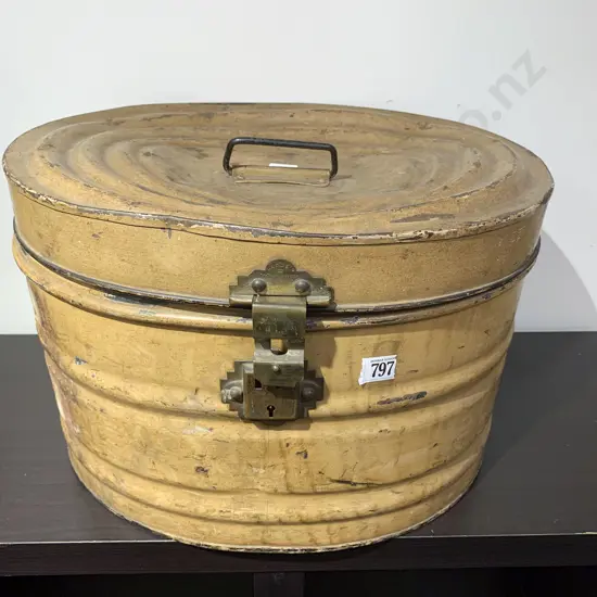 Vintage Tin Hat Box