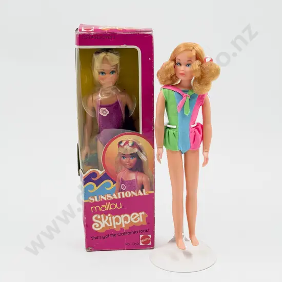 Boxed C1981 Sunsational Malibu Skipper with C1970 Living Skipper