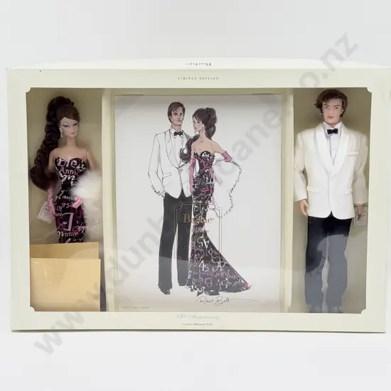 C2003 Silkstone 45th Anniversary Barbie Doll and Ken Doll Giftset Ltd Ed MIB