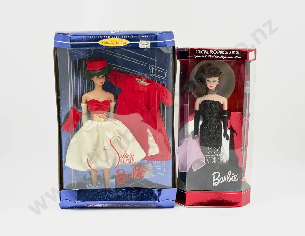 C1995 Special Ed Solo in the Spotlight Barbie MIB and C1997 1962 Silken Flame Barbie Image 1++
